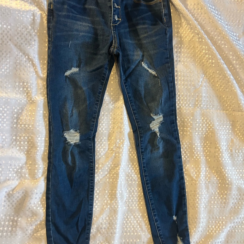 Old Navy Distressed Dark Blue Women's Skinny Jeans